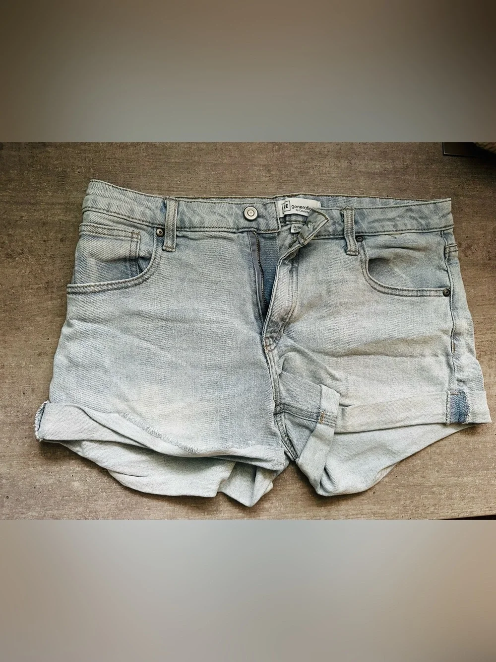 Regeneration by Pink Mid-Rise Denim Shorts